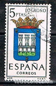 Sellos: EDIFIL N&ordm; 1555, ESCUDO DE LOGRO&Ntilde;O, USADO - Foto 1