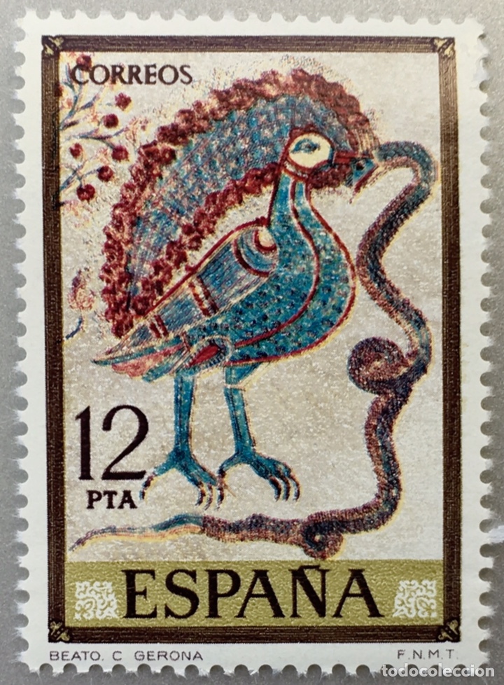 Sellos: Espa&ntilde;a. C&oacute;dices. Beato Catedral de Gerona. 1975 - Foto 1