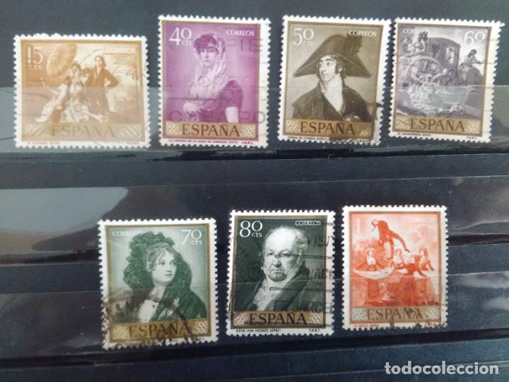 Briefmarken: LOTE DE 7 SELLOS DE LA SERIE: GOYA. A&Ntilde;O 1958
