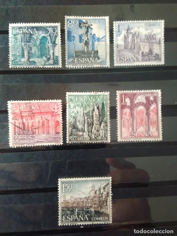 Sellos: LOTE DE 7 SELLOS DE LA SERIE: PAISAJES Y MONUMENTOS. A&Ntilde;O 1964