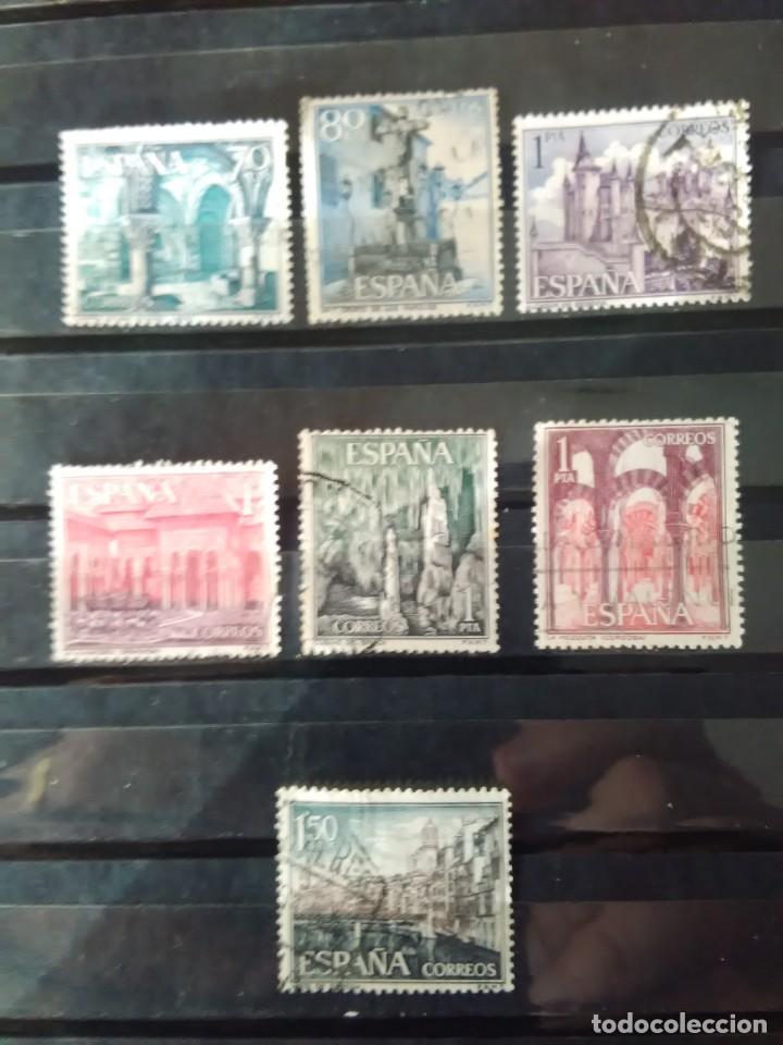 Sellos: LOTE DE 7 SELLOS DE LA SERIE: PAISAJES Y MONUMENTOS. A&Ntilde;O 1964