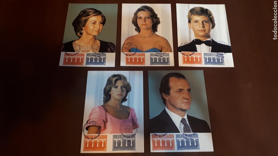 Sellos: 5 postales con sellos tema Europa 1984 - Foto 1