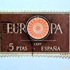 Sellos: SELLO POSTAL ESPAÑA 1960 5 PTAS EMBLEMA EUROPA CEPT , CONMEMORATIVO