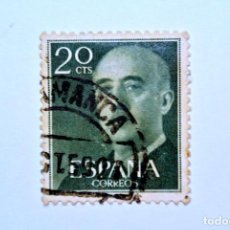 Sellos: SELLO POSTAL ESPAÑA 1955 20 C GENERAL FRANCISCO FRANCO