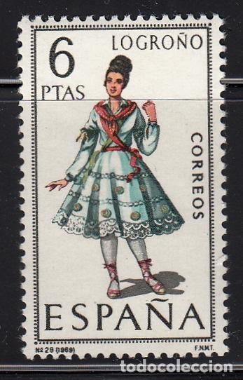 Sellos: Espa&ntilde;a. 1969. Trajes. Logro&ntilde;o. Edifil 1902 - Foto 1