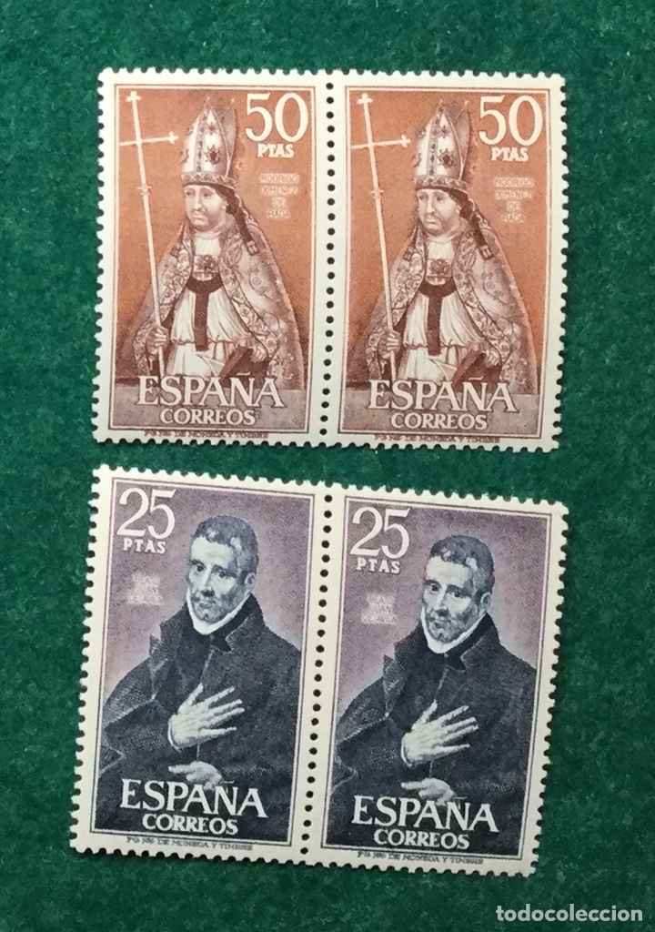 Stamps: PERSONAJES ESPA&Ntilde;OLES 2 SERIES EN PAREJA. N&ordm; 1961/62
