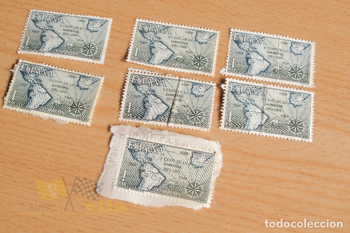Sellos: Sellos V Cent&ordm; de la Imprenta - Usados - Foto 1