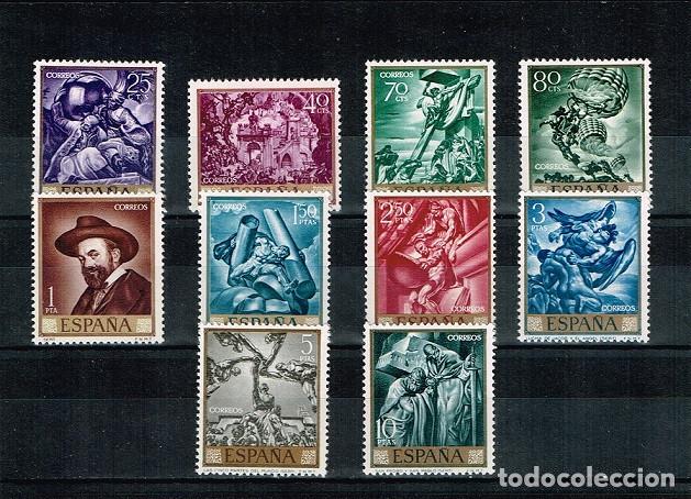 Sellos: Espa&ntilde;a 1966 - Edifil 1710/19** - Jos&eacute; M&ordf; Sert - Foto 1