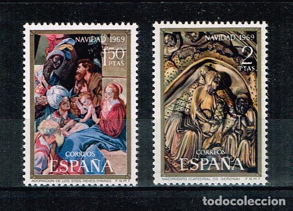 Sellos: Espa&ntilde;a 1969 - Edifil 1944/1945** - Navidad - Foto 1