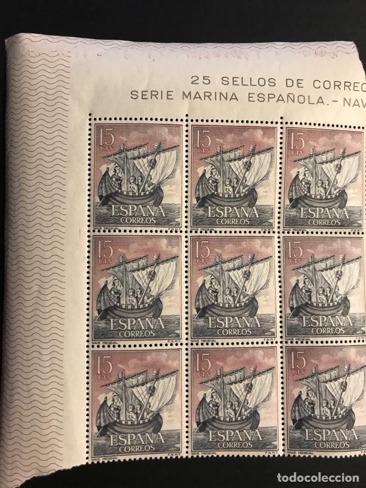 Sellos: Sellos Espa&ntilde;a 1964 bloque de 9 Ref 1599 - Foto 1