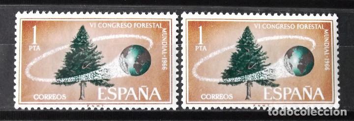 Sellos: 1736, dos series nuevas, sin ch. Congreso Forestal. - Foto 1