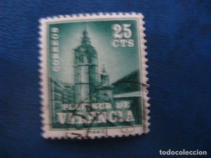 Sellos: 1966 plan sur de valencia, el miguelete, edifil 4 - Foto 1