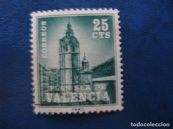 Sellos: 1966 plan sur de valencia, el miguelete, edifil 4 - Foto 1