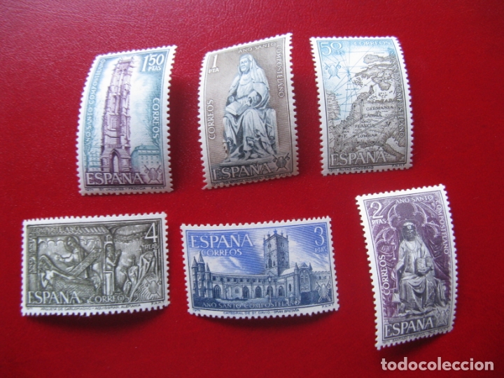 Sellos: 1971 a&ntilde;o santo compostelano, edifil 2008/13 - Foto 1