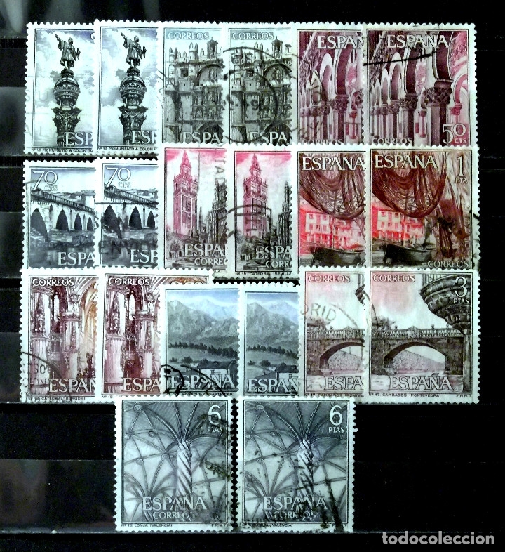 Sellos: 1643-52, DOS SERIES USADAS. TUR&Iacute;STICA. - Foto 1