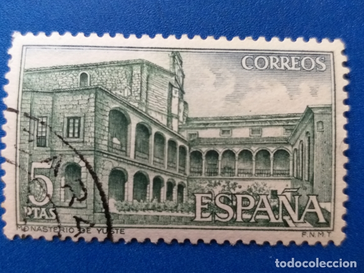 Sellos: USADO. A&Ntilde;O 1965. EDIFIL 1688. MONASTERIO DE YUSTE. - Foto 1