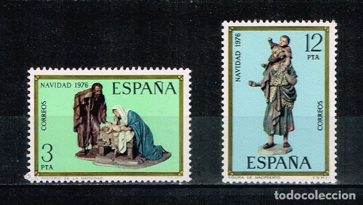 Sellos: Espa&ntilde;a 1976 - Edifil 2368/69** - Navidad - Foto 1