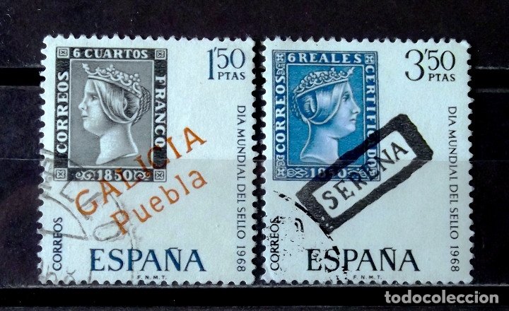 Sellos: 1869-70, SERIE USADA. D&Iacute;A DEL SELLO. - Foto 1