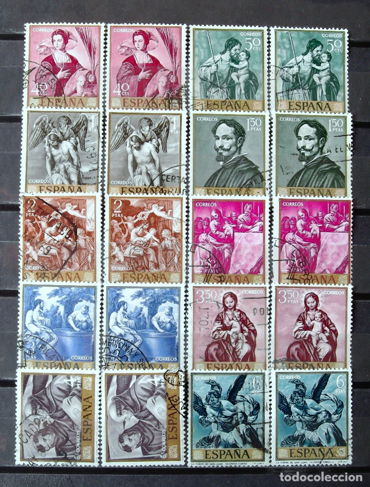 Sellos: 1910-19, DOS SERIES USADAS. PINTURA: CANO. - Foto 1