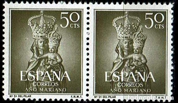 Sellos: ESPA&Ntilde;A 1954 - EDIFIL 1136 PAREJA - Foto 1