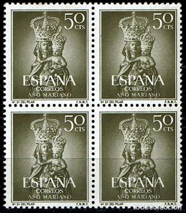 Sellos: ESPA&Ntilde;A 1954 - EDIFIL 1136 BLOQUE 4 - Foto 1