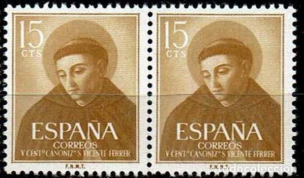 Sellos: ESPA&Ntilde;A 1955 - EDIFIL 1183 PAREJA - Foto 1