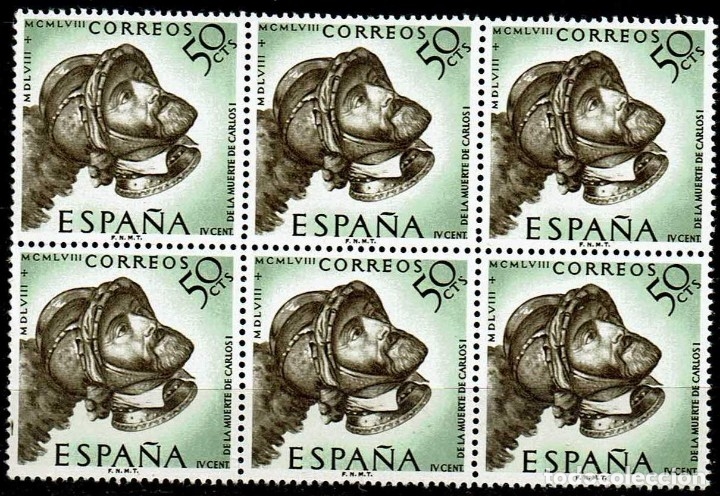 Sellos: ESPA&Ntilde;A 1958 - EDIFIL 1225 BLOQUE 6 - Foto 1
