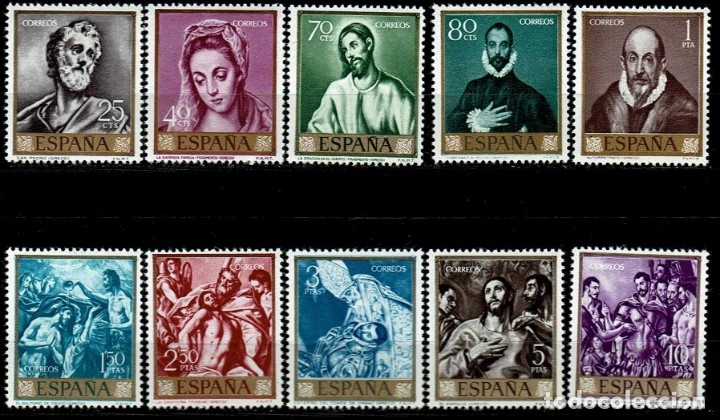 Sellos: ESPA&Ntilde;A 1961 - EDIFIL 1330/1339 LUJO - Foto 1
