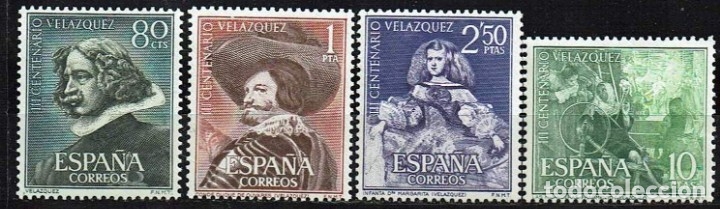 Sellos: ESPA&Ntilde;A 1961 - EDIFIL 1340/1343 - Foto 1