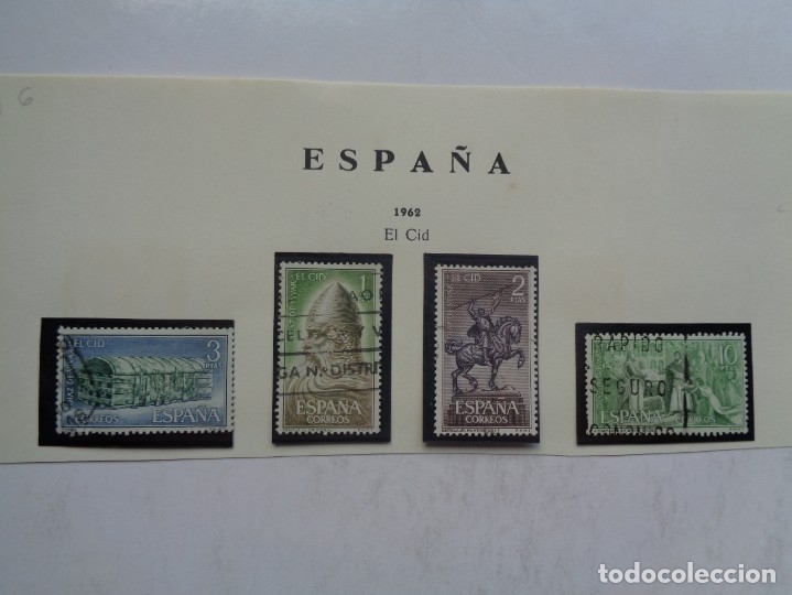 Sellos: ESPA&Ntilde;A 1962 SERIE EL CID - Foto 1