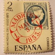 Sellos: SELLO ESPAÑA - DÍA MUNDIAL DEL SELLO 1973 - NUEVO. Lote 178389648