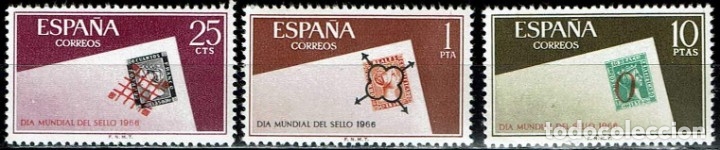 Sellos: ESPA&Ntilde;A 1966 - EDIFIL 1723/1725 (**) - Foto 1