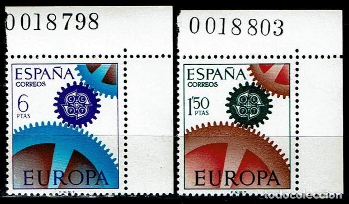 Sellos: ESPA&Ntilde;A 1967 - EDIFIL1795/1796 (**) CON SOLAPA - Foto 1