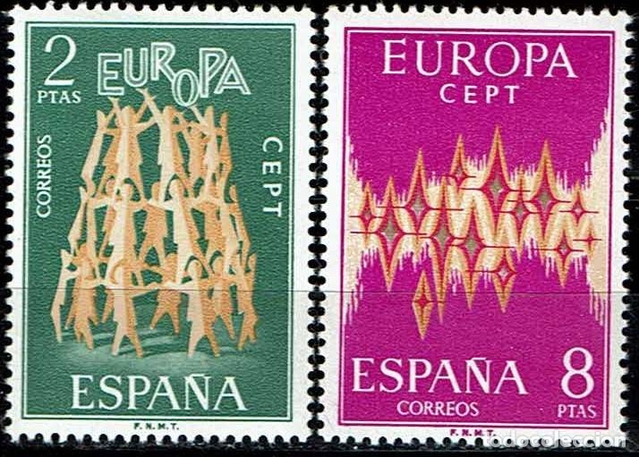 Sellos: ESPA&Ntilde;A 1972 - EDIFIL 2090/2091 (**) - Foto 1