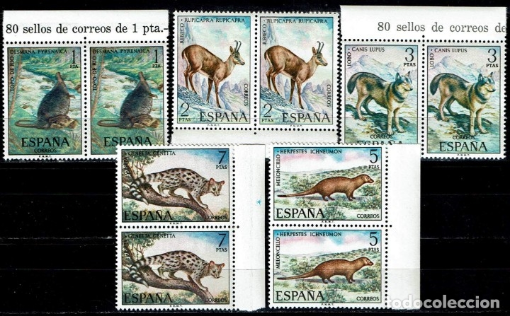 Sellos: ESPA&Ntilde;A 1972 - EDIFIL 2102/2106 (**) PAREJA - Foto 1