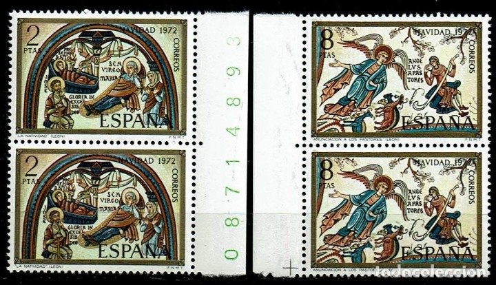 Sellos: ESPA&Ntilde;A 1972 - EDIFIL 2115/2116 (**) PAREJAS - Foto 1