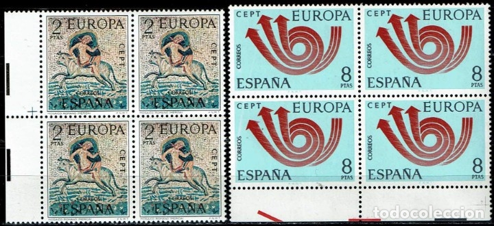 Sellos: ESPA&Ntilde;A 1973 - EDIFIL 2125/2126 (**) EN BLOQUE DE 4 - Foto 1