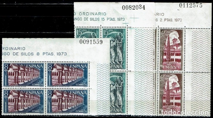 Sellos: ESPA&Ntilde;A 1973 - EDIFIL 2159/2161 E-SERIE COMPLETA EN BLOQUE DE 4(**) - Foto 1