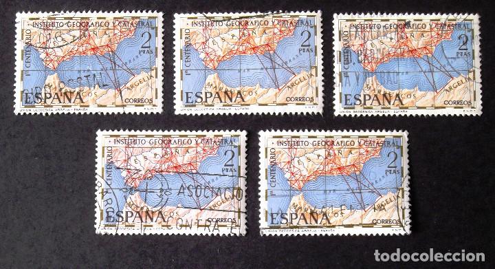 Sellos: 2001, CINCO SERIES USADAS. GEOGR&Aacute;FICO. - Foto 1