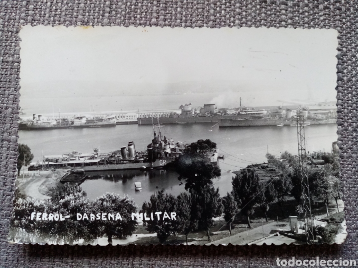 Sellos: Tarjeta postal circulada 1957. Ferrol - Foto 1