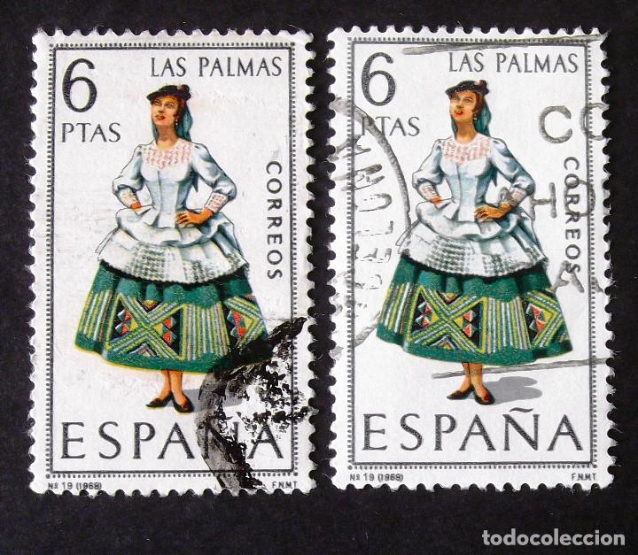 Sellos: 1845, DOS SELLOS USADOS. LAS PALMAS. - Foto 1