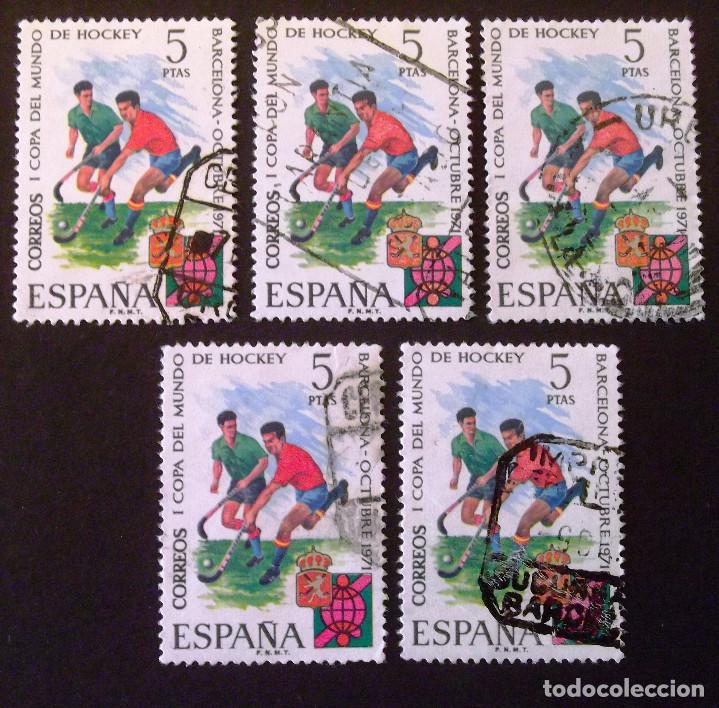 Sellos: 2058, CINCO SERIES USADAS. HOCKEY. - Foto 1