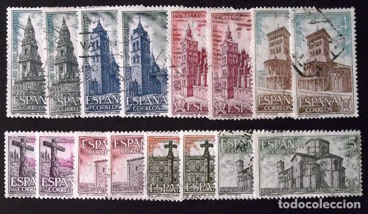 Sellos: 2063-70, DOS SERIES USADAS. COMPOSTELANO. - Foto 1