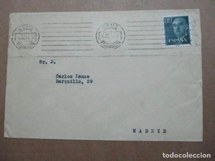 Sellos: circulada 1955 de reus tarragona a madrid - Foto 1