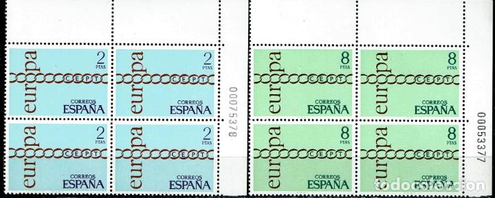 Sellos: ESPA&Ntilde;A 1971 - EDIFIL 2031/2032 (**) EN BLOQUE DE 4 - Foto 1