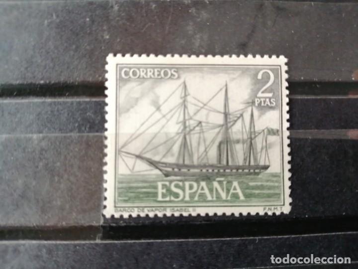 Briefmarken: EDIFIL 1607 -VALOR FACIAL 2 PTAS-A&Ntilde;O 1964 VAPOR ISABEL II DE LA SERIE: HOMENAJE A LA MARINA ESPA&Ntilde;OLA