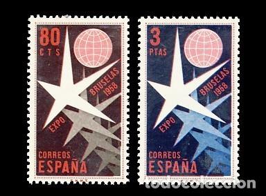 Sellos: 1220/21 EXPOSICION DE BRUSELAS - Foto 1