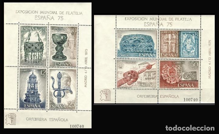 Sellos: 2252/53 HOJAS BLOQUE ESPA&Ntilde;A75 mismo N&ordm; - Foto 1