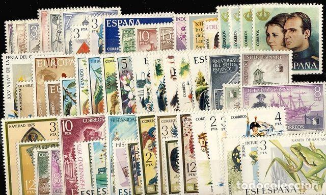 Sellos: A&Atilde;&plusmn;o completo 1975 con Hoja Bloque - Foto 1