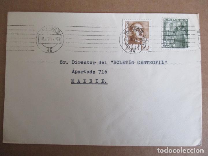 Sellos: CIRCULADA 1951 DE VALLADOLID A CENTROFIL  MADRID - Foto 1